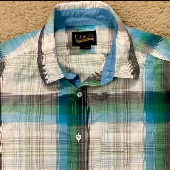 Daniel Cremieux Men’s Large Short Sleeve Multicolor Plaid Shirt - Picture 5 of 6